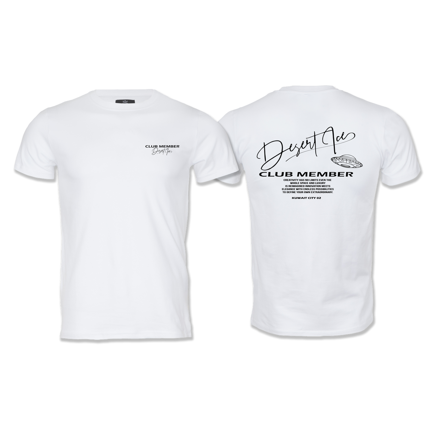 Desert Ice Round Neck T-shirt NO LIMIT "WHITE" تي شيرت برقبة دائرية