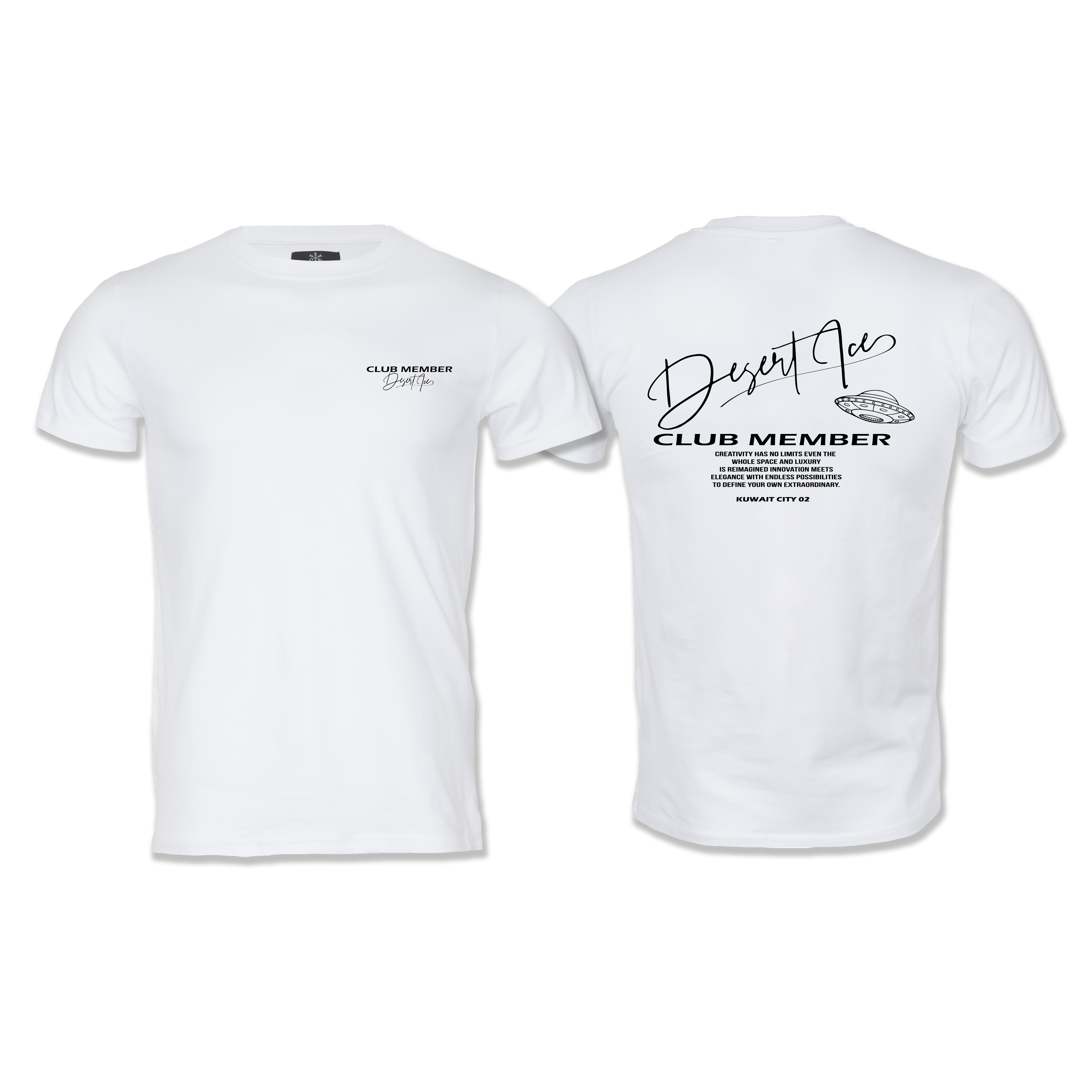 Desert Ice Round Neck T-shirt NO LIMIT "WHITE" تي شيرت برقبة دائرية