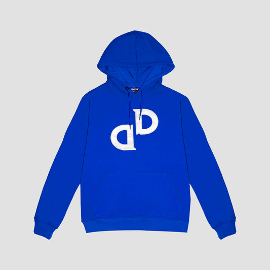 Letter Embroidered Hoodie (Blue) "Unisex" Ref.ND2201 هودي مطرز بحروف (أزرق) "للجنسين"