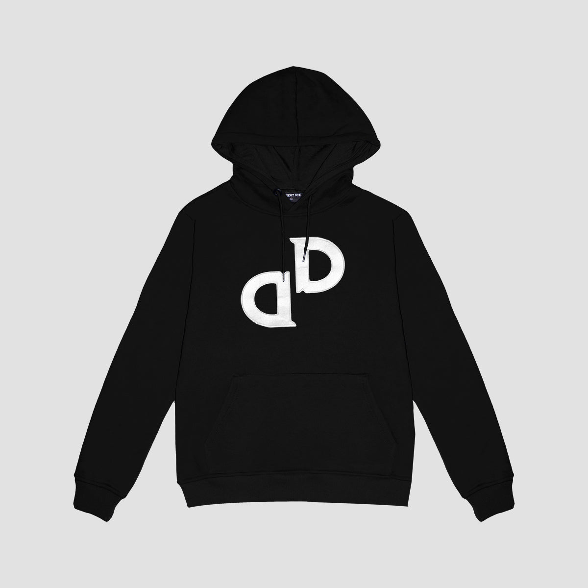 Letter Embroidered Hoodie (Black) "Unisex" Ref.ND2201 هودي مطرز بحروف (أسود) "للجنسين"
