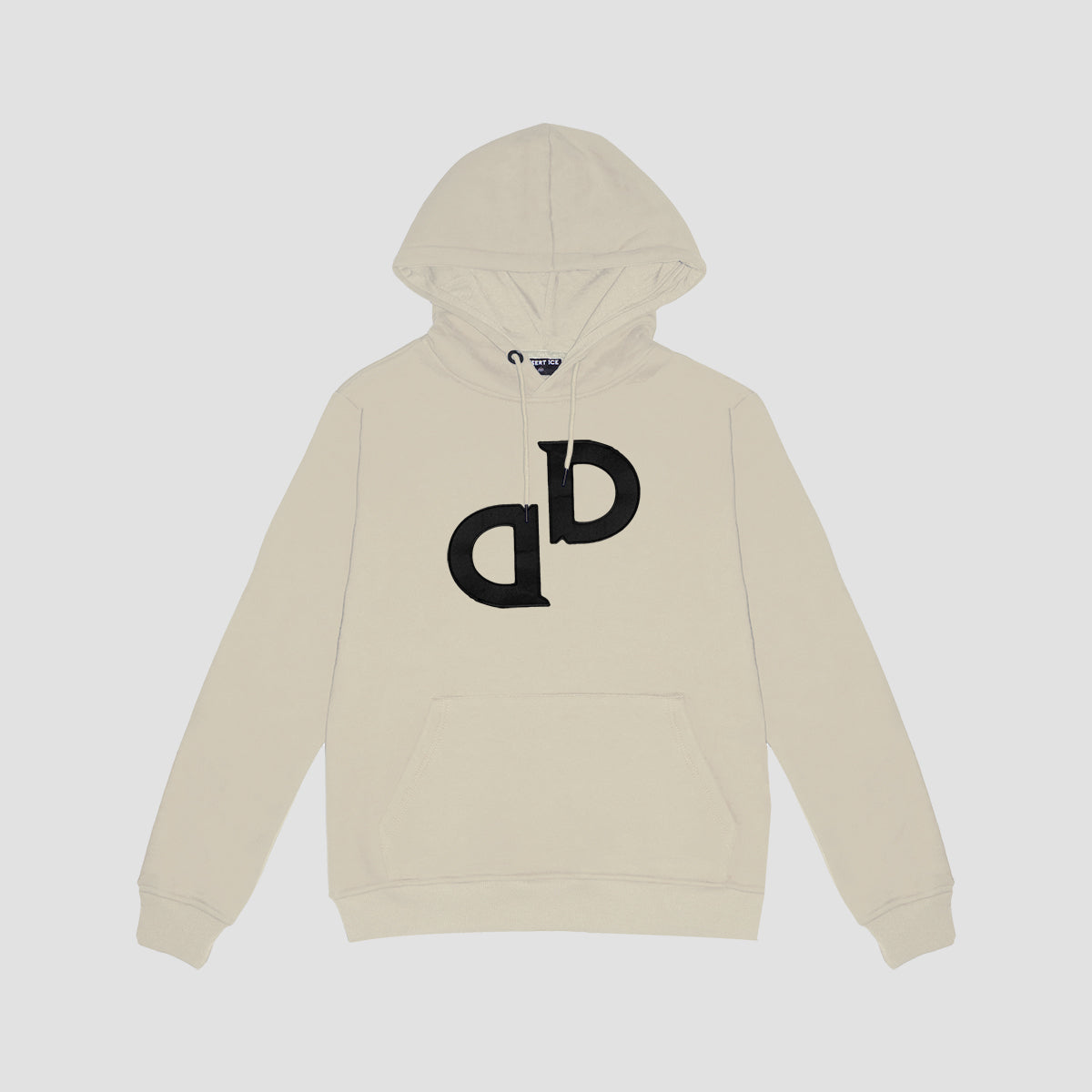 Letter Embroidered Hoodie (Sand) "Unisex" Ref.ND2201 هودي مطرز بحروف (رملي) "للجنسين"