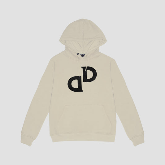 Letter Embroidered Hoodie (Sand) "Unisex" Ref.ND2201 هودي مطرز بحروف (رملي) "للجنسين"