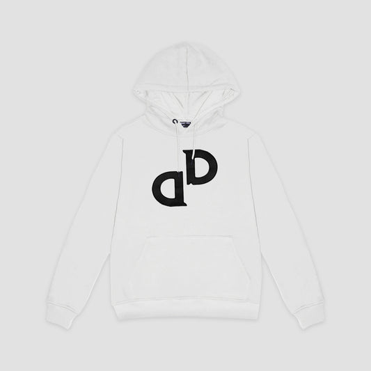 Letter Embroidered Hoodie (White) "Unisex" Ref.ND2201 هودي مطرز بحروف (أبيض) "للجنسين"