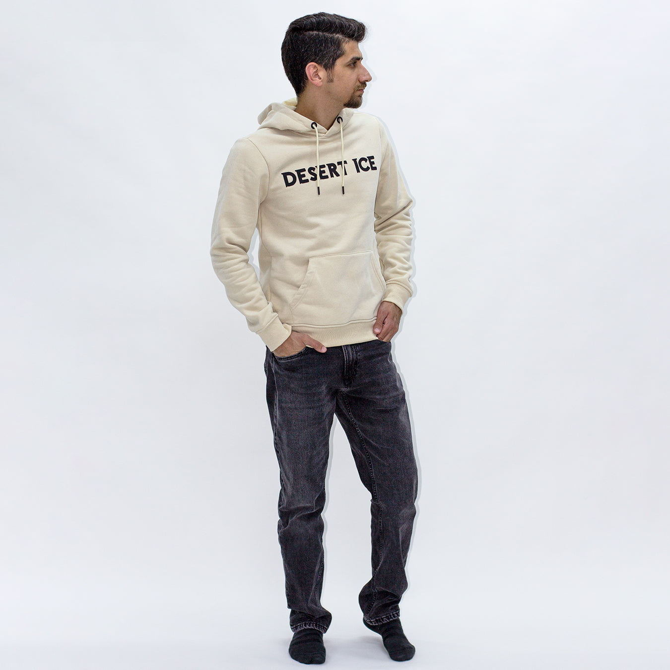Text Hoodie (Sand) "Unisex" Ref.ND2202 هودي نصي (رملي) "للجنسين"