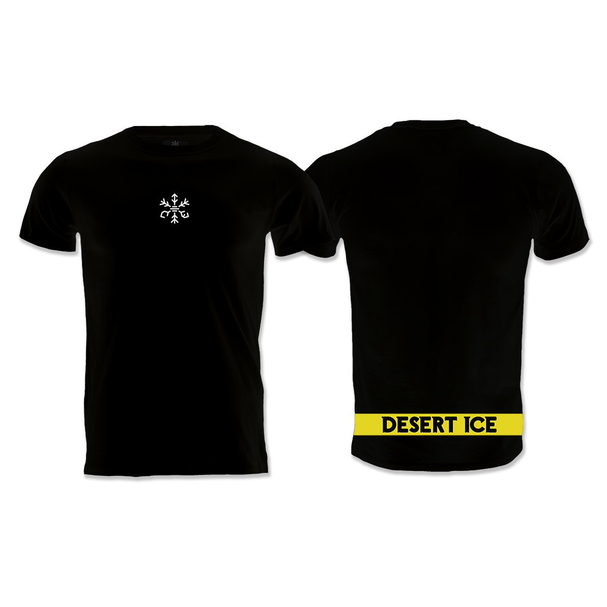 Desert Ice Yellow Stripe T-Shirt "Black" (Unisex) تي شيرت مخطط باللون الأصفر "أسود" (للجنسين)