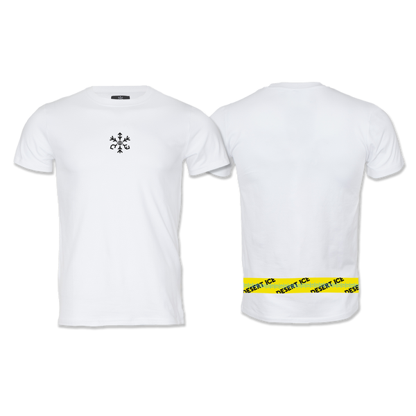 Desert Ice Yellow stripe 2 “White” (Unisex) شريط أصفر 2 "أبيض" (للجنسين)