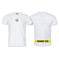 Desert Ice Yellow Stripe T-Shirt "White" (Unisex) تي شيرت مخطط باللون الأصفر "أبيض" (للجنسين)