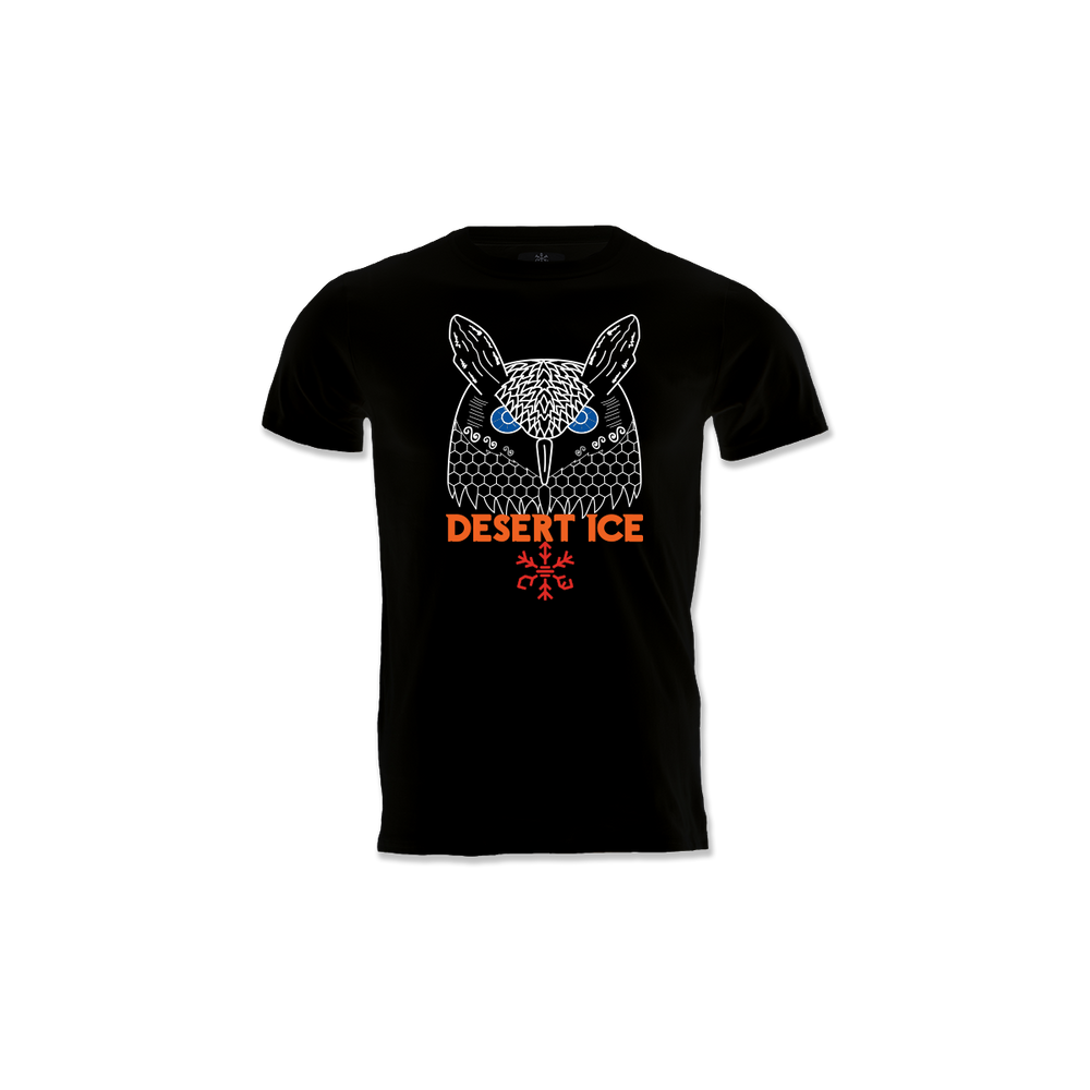 Desert Ice Owl T-Shirt "Black" (Unisex) تي شيرت بومة "أسود" (للجنسين)