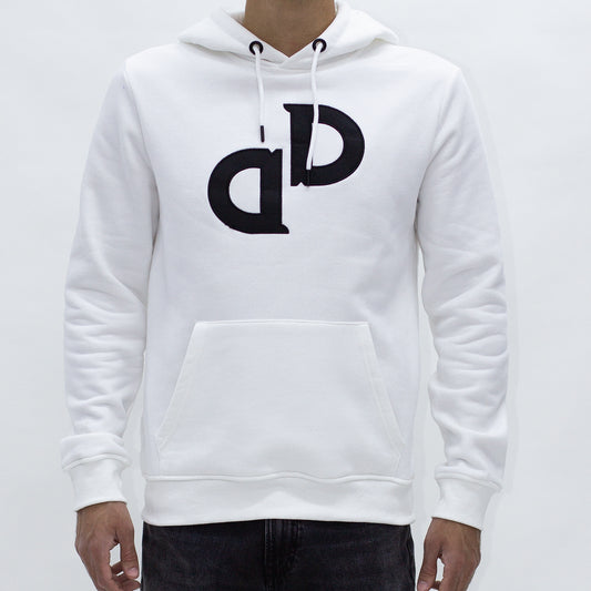 Letter Embroidered Hoodie (White) "Unisex" Ref.ND2201 هودي مطرز بحروف (أبيض) "للجنسين"