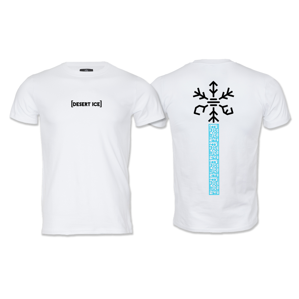 Desert Ice Pattren T-Shirt "White" (Unisex) تي شيرت بنمط "أبيض" (للجنسين)