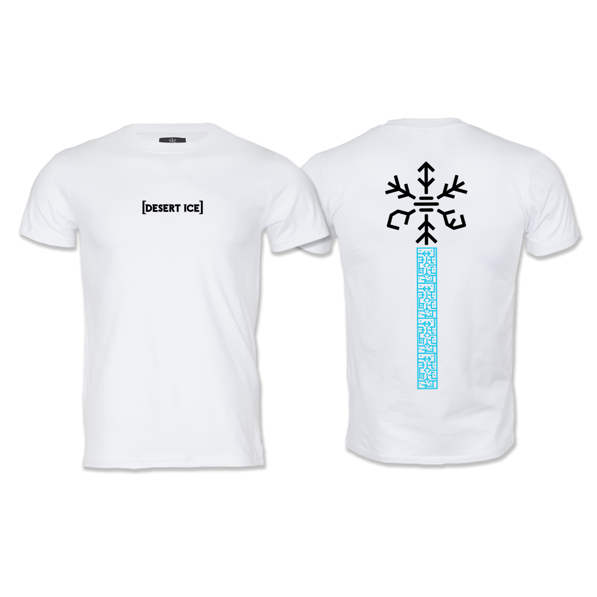 Desert Ice Pattren T-Shirt "White" (Unisex) تي شيرت بنمط "أبيض" (للجنسين)