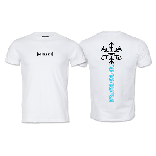 Desert Ice Pattren T-Shirt "White" (Unisex) تي شيرت بنمط "أبيض" (للجنسين)