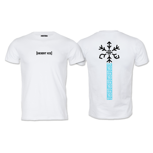 Desert Ice Pattren T-Shirt "White" (Unisex) تي شيرت بنمط "أبيض" (للجنسين)