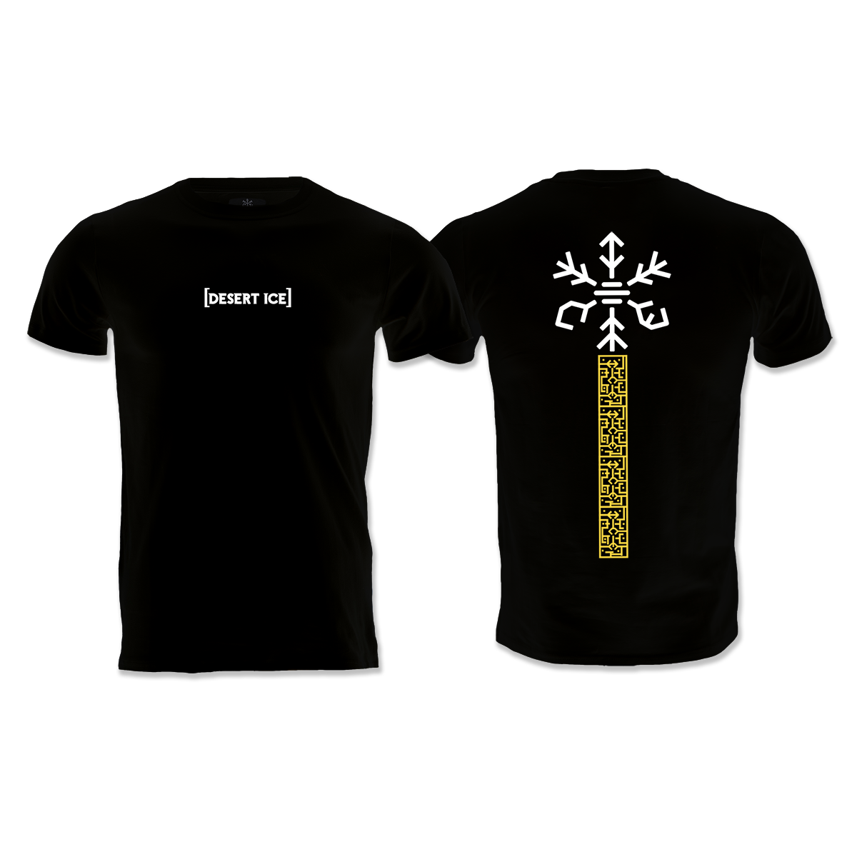Desert Ice Pattren T-Shirt "Black" (Unisex) تي شيرت بنمط "أسود" (للجنسين)