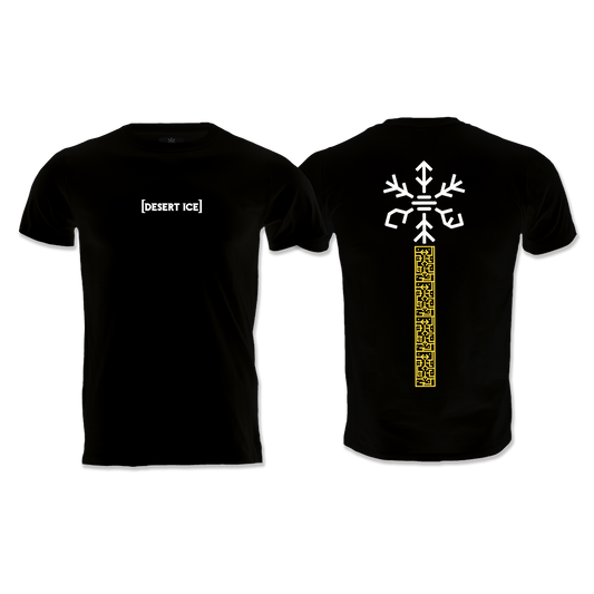 Desert Ice Pattren T-Shirt "Black" (Unisex) تي شيرت بنمط "أسود" (للجنسين)