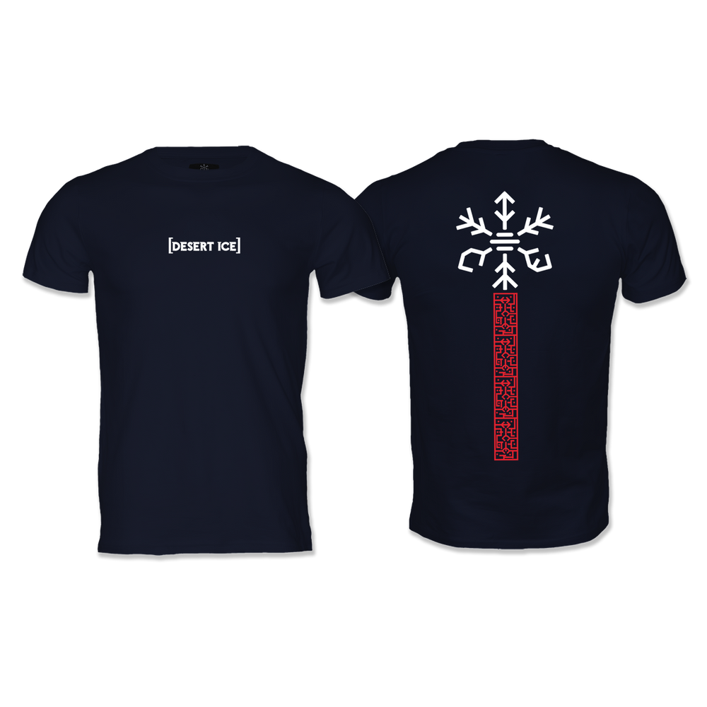 Desert Ice Pattren T-Shirt "Navy" (Unisex) تي شيرت بنمط "Navy" (للجنسين)