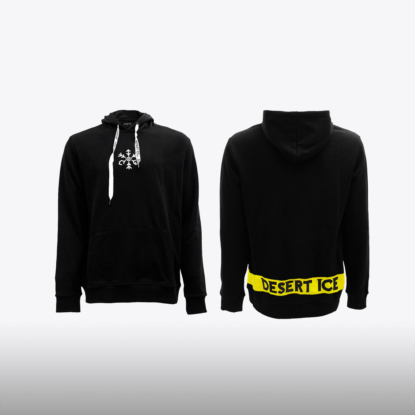 Yellow Stripe Hoodie (Black) "Unisex" هودي مخطط باللون الأصفر (أسود) "للجنسين"