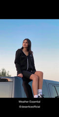 PattrenZipper jacket “Black”