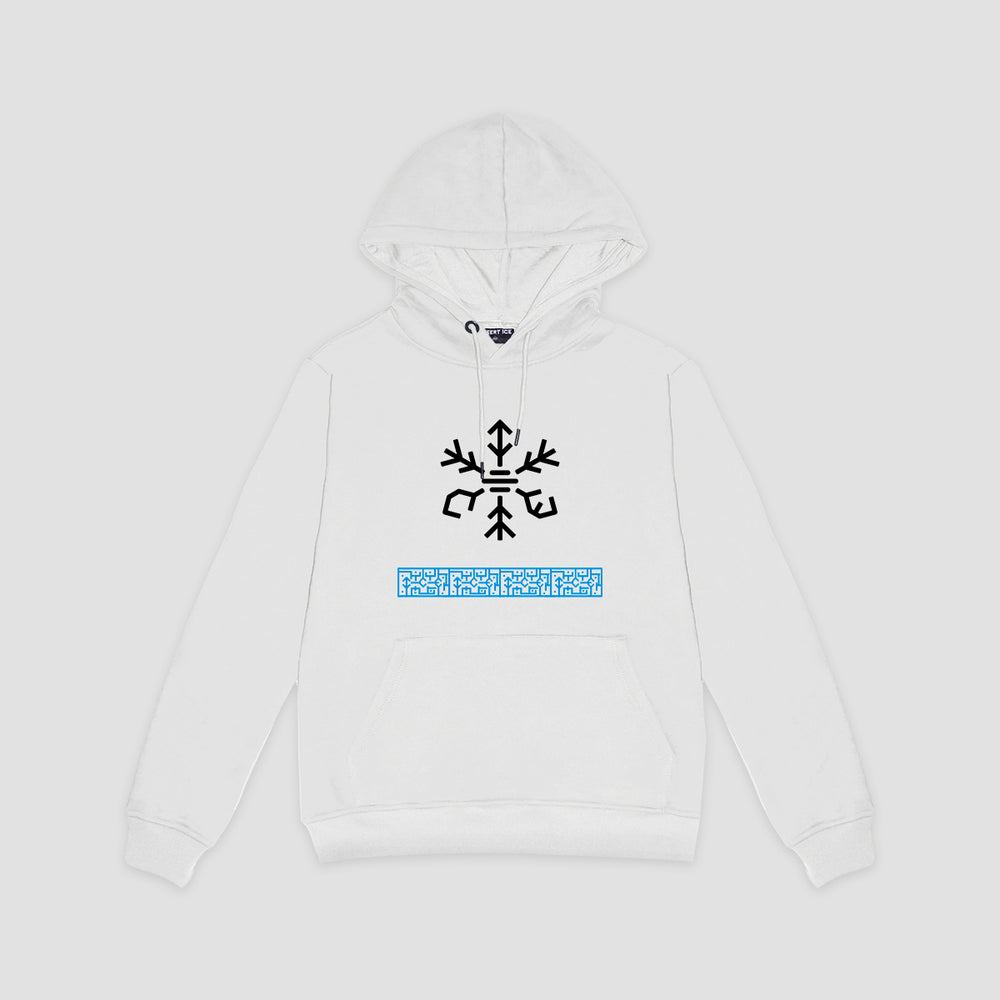 Pattern Hoodie (White) "Unisex" هودي بنمط (أبيض) "للجنسين"